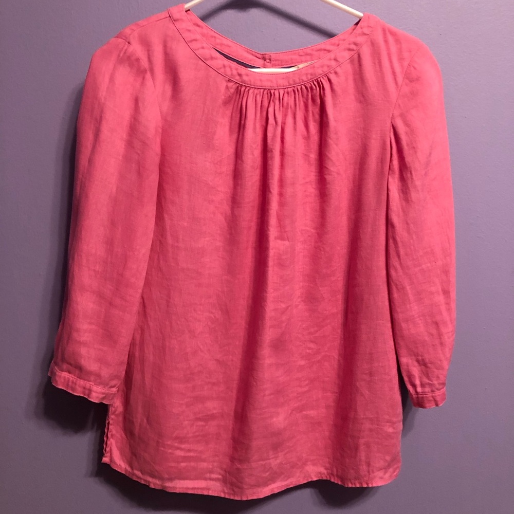 Pink Boden linen shirt size 4